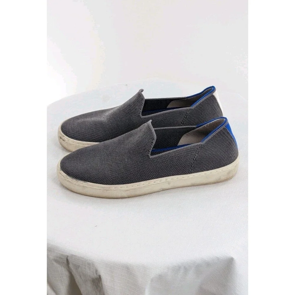 Rothys The Original Slip On Sneakers Womens Size 7.5 Shoes Grey Round Toe Casual